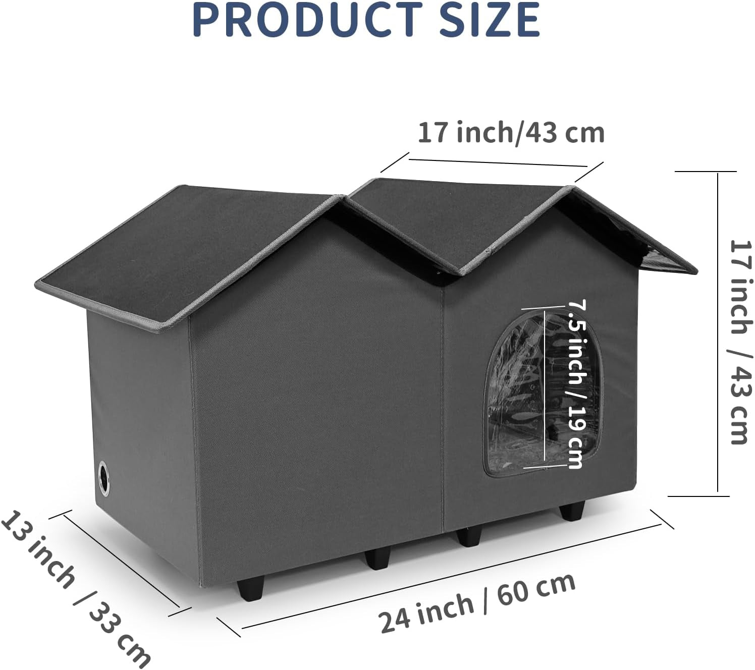 Elevated Heated Cat House for Indoor & Outdoor Use – 2 Sizes