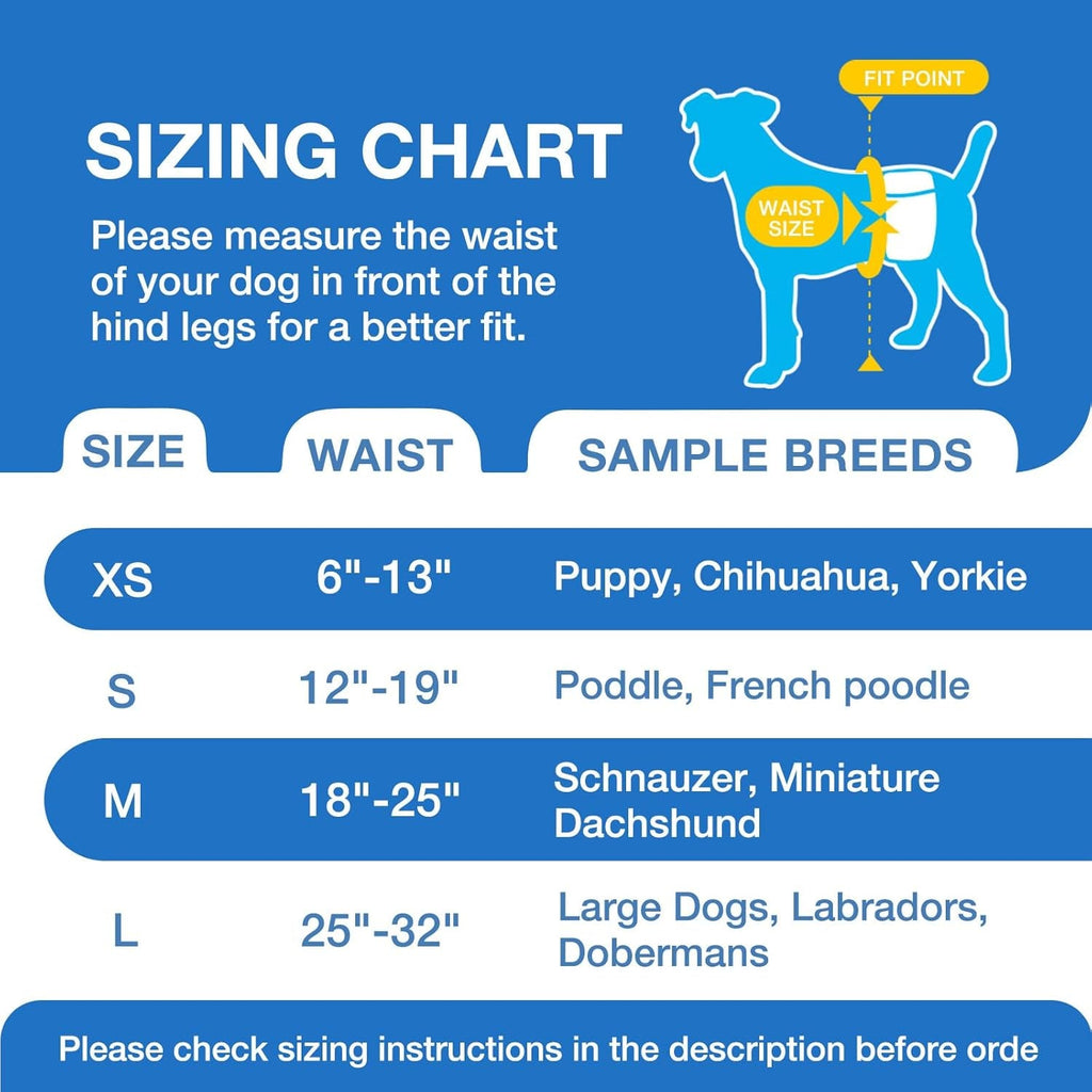 Male Dog Diapers 60 Count Disposable Belly Bands Leakproof Absorbent