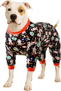 Large Dog Pajamas Space Astronaut Print Recovery Shirt UV Pullover